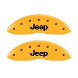 MGP 4 Caliper Covers Engraved Front & Rear Srt Yellow Finish Black Char 2006 Jeep Commander
