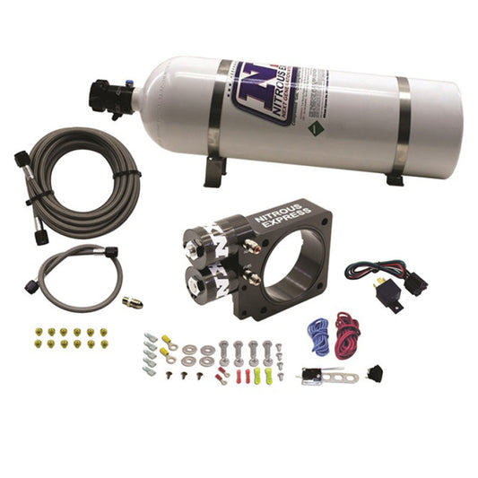 Nitrous Express 86-93 Ford Mustang GT 5.0L (Pushrod) Nitrous Plate Kit w/15lb Bottle