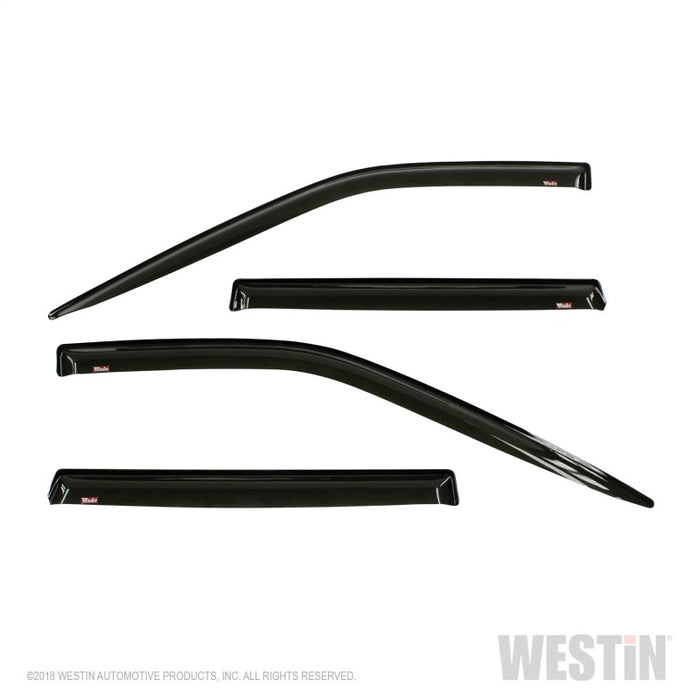 Westin 2018-2019 Ford Expedition Wade Slim Wind Deflector 4pc - Smoke