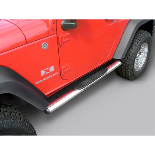 Rugged Ridge 4 1/4-In Oval Side Steps SS 2-Door 07-18 Jeep Wrangler JK