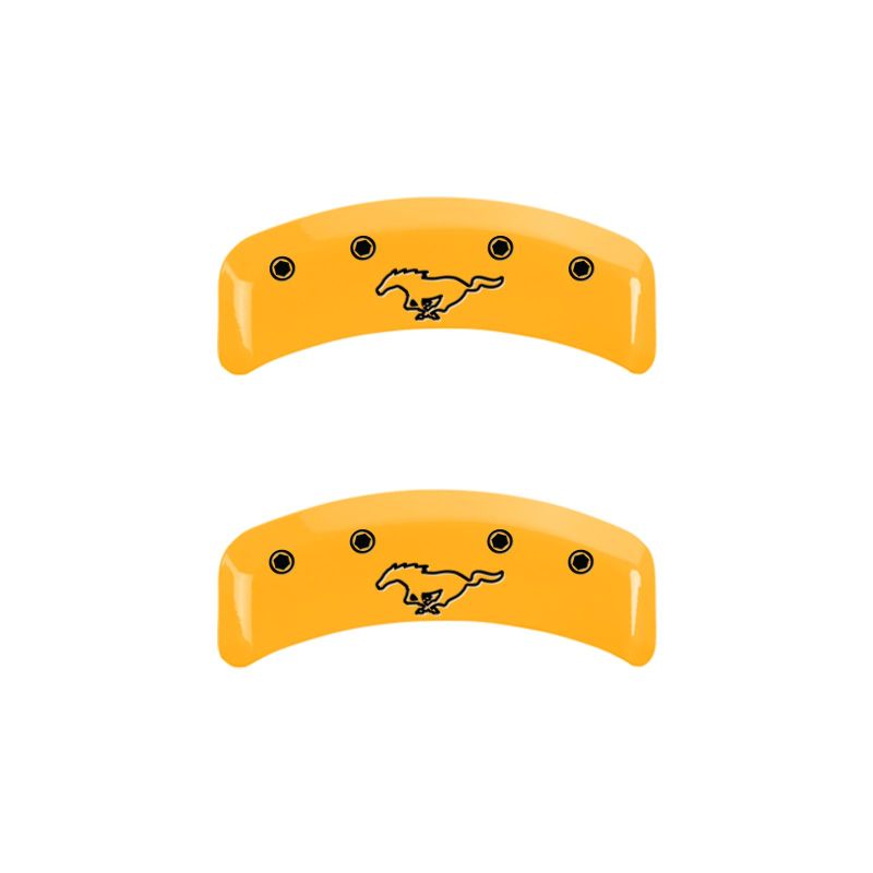 MGP Front set 2 Caliper Covers Engraved Front Oval logo/Ford Black finish silver ch