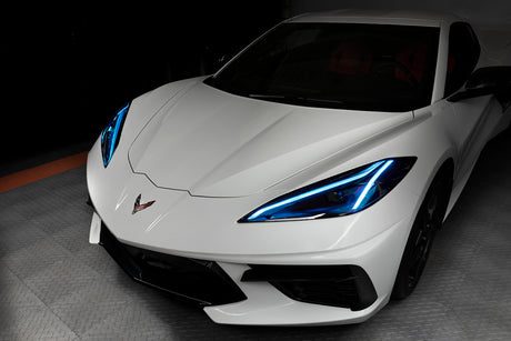 Oracle 20-21 Chevy Corvette C8 RGB+A Headlight DRL Kit - ColorSHIFT w/ Simple Cntrl
