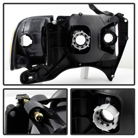 xTune Dodge Ram Sport Model Only 1999-2002 OEM Headlights Chrome HD-JH-DR99-SP-C