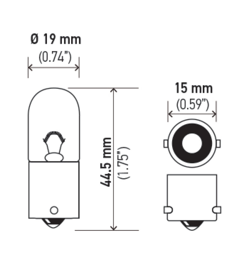 Hella Bulb 1003 12V 12W BA15s B6