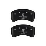 MGP Rear set 2 Caliper Covers Engraved Rear GT350 Shelby & Cobra Red finish silver ch