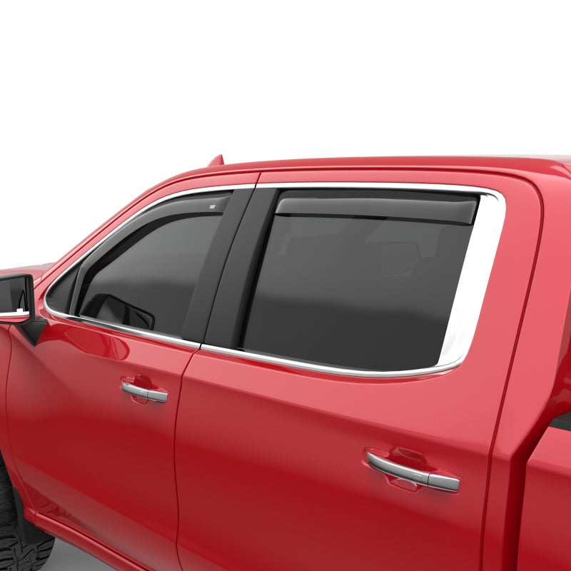 EGR 2019 Chevy 1500 Double Cab In-Channel Window Visors - Dark Smoke