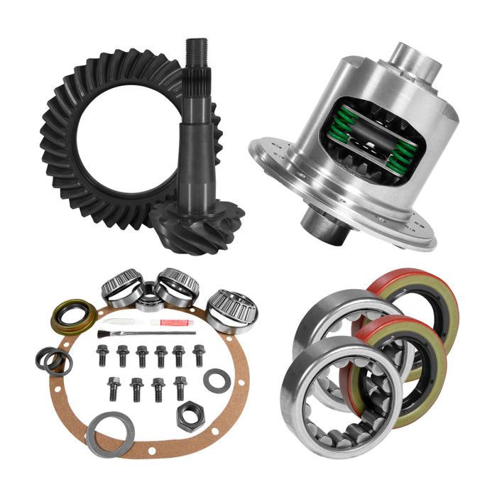 Yukon 8.25in CHY 4.11 Rear Ring & Pinion Install Kit Positraction 1.618in ID Axle Bearings