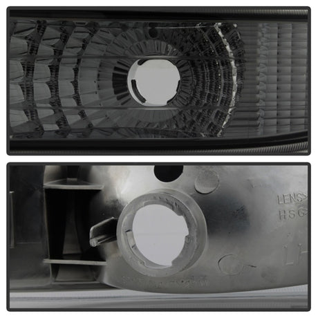 xTune Chevy Silverado 99-02 Amber Reflector Bumper Lights Smoke CBL-JH-CS99-AM-SM