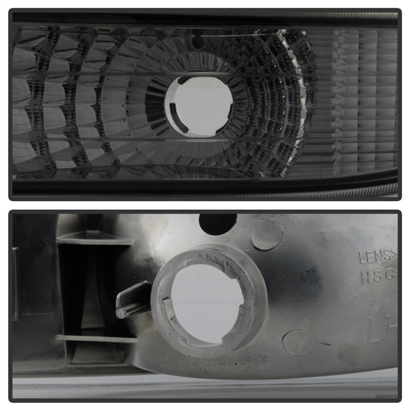 xTune Chevy Silverado 99-02 Amber Reflector Bumper Lights Smoke CBL-JH-CS99-AM-SM