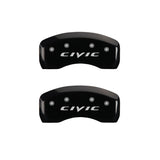 MGP 4 Caliper Covers Engraved Front & Rear MGP Yellow Finish Black Char 2007 Honda Civic