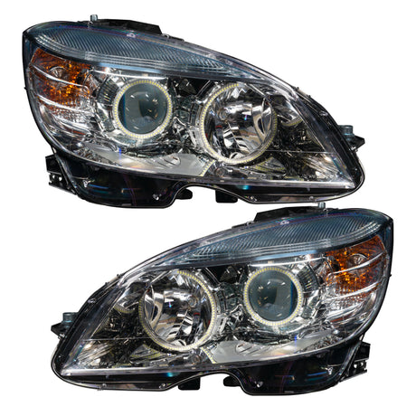 Oracle 08-11 Mercedes Benz C-Class Pre-Assembled Headlights Chrome Housing w/o Cntrl