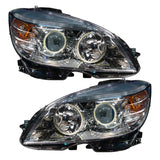 Oracle 08-11 Mercedes Benz C-Class Pre-Assem. Headlights Chrome Housing- w/2.0 Cntrl