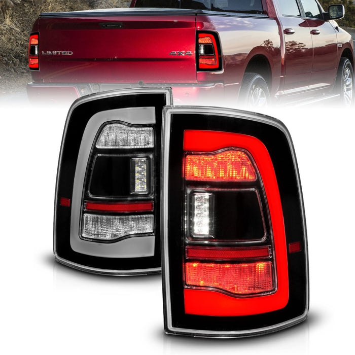 ANZO 09-18 Dodge Ram 1500 Sequential LED Taillights Black