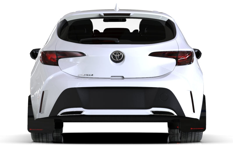 Rally Armor 18-24 Toyota Corolla Hatchback White UR Mud Flap Black Logo