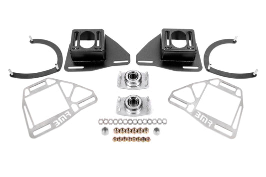 BMR Suspension 82-92 Chevy Camaro Caster/Camber Plates w/ Lockout Plates - Black Hammertone