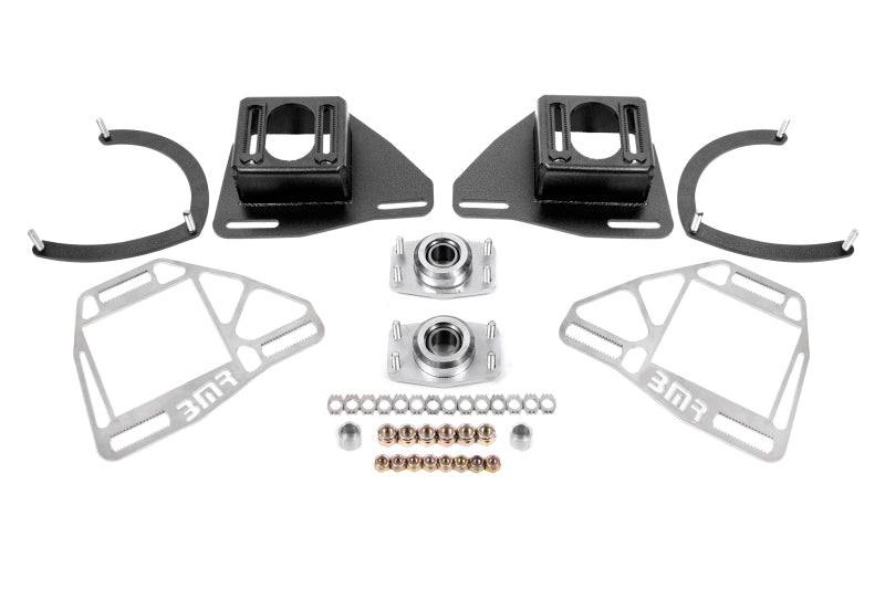 BMR Suspension 82-92 Chevy Camaro Caster/Camber Plates w/ Lockout Plates - Black Hammertone