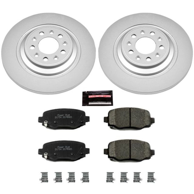 Power Stop 14-19 Jeep Cherokee Rear Z17 Evolution Geomet Coated Brake Kit