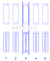 King Engine Bearings International 421CI/446CI V8 (STD Size) Crankshaft Main Bearing Set