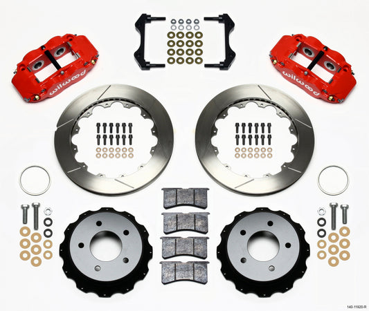 Wilwood Narrow Superlite 4R Rear Kit 12.88in Red 84-87 Corvette C4