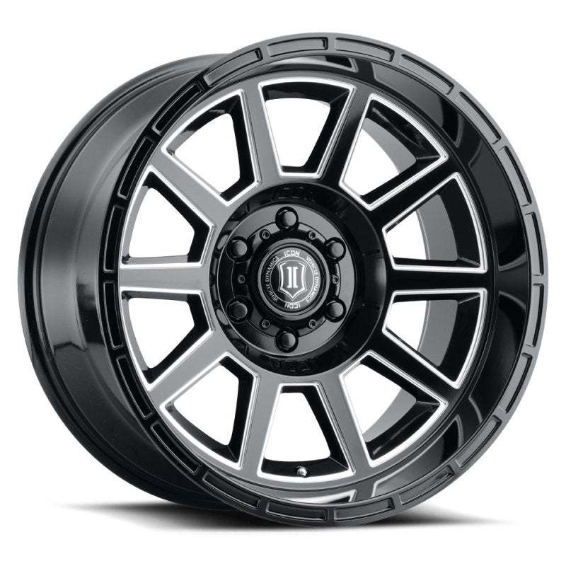 ICON Recoil 20x10 5x150 -24mm Offset 4.5in BS Gloss Black Milled Spokes Wheel