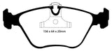 EBC 01-03 BMW 525i 2.5 (E39) Redstuff Front Brake Pads