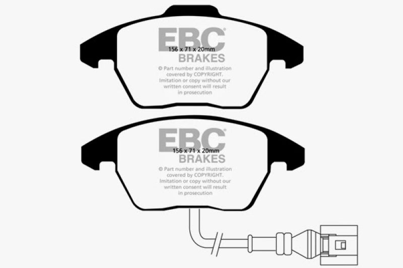 EBC 06-13 Audi A3 2.0T (Girling Rear Caliper) Bluestuff Front Brake Pads