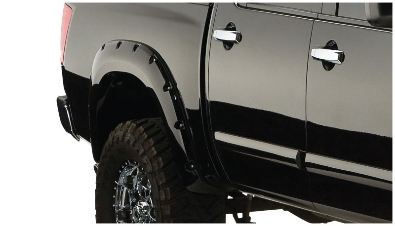 Bushwacker 04-15 Nissan Titan Pocket Style Flares 4pc 67.1/78.9/84/96in - Black