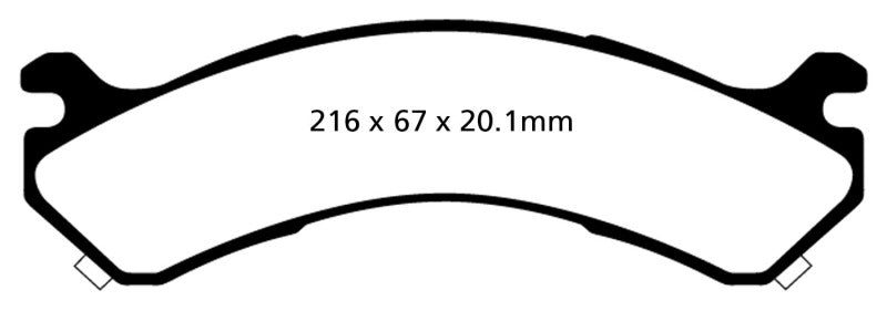 EBC 01-05 Chevrolet Silverado 3500 (2WD) Yellowstuff Rear Brake Pads