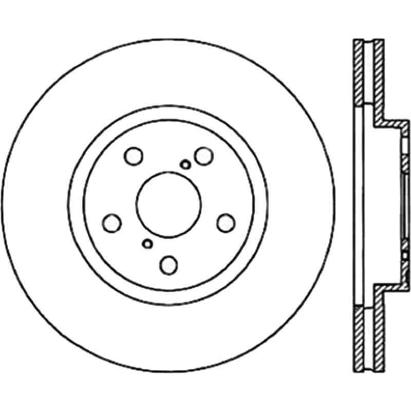 StopTech Sport Slotted 91-95 Toyota MR2 Cryo Front Left Rotor