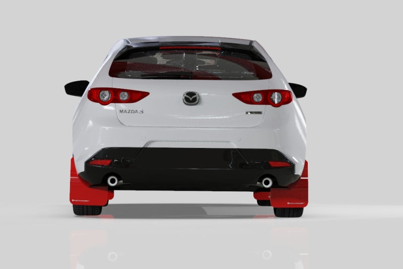 Rally Armor 19-22 Mazda3 GT Sport Hatch Black UR Mud Flap w/ Dark Grey Logo