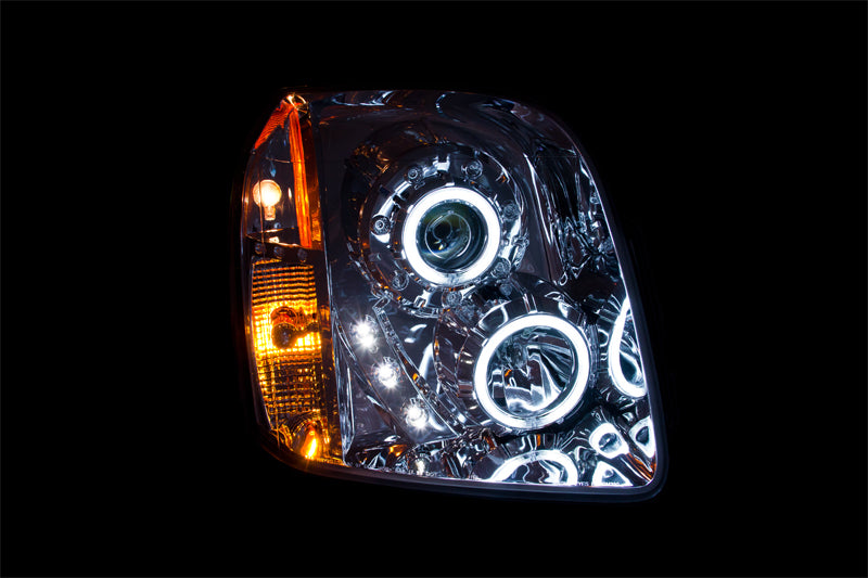 ANZO 2007-2014 GMC Yukon Projector Headlights w/ Halo Chrome (CCFL)