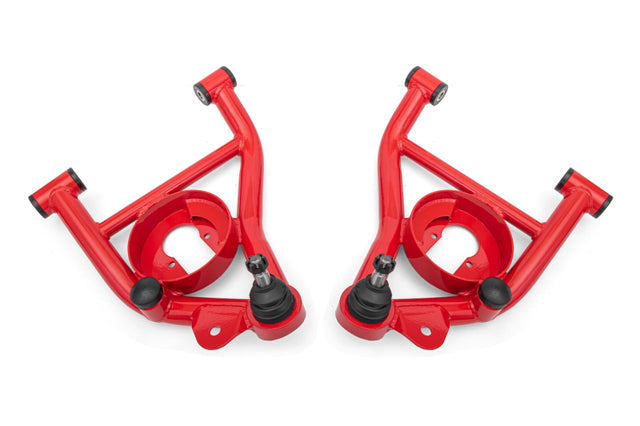BMR 82-92 GM F-Body Non-Adj Lower A-Arms Delrin Bushings Spring Pocket - Red BMR Suspension