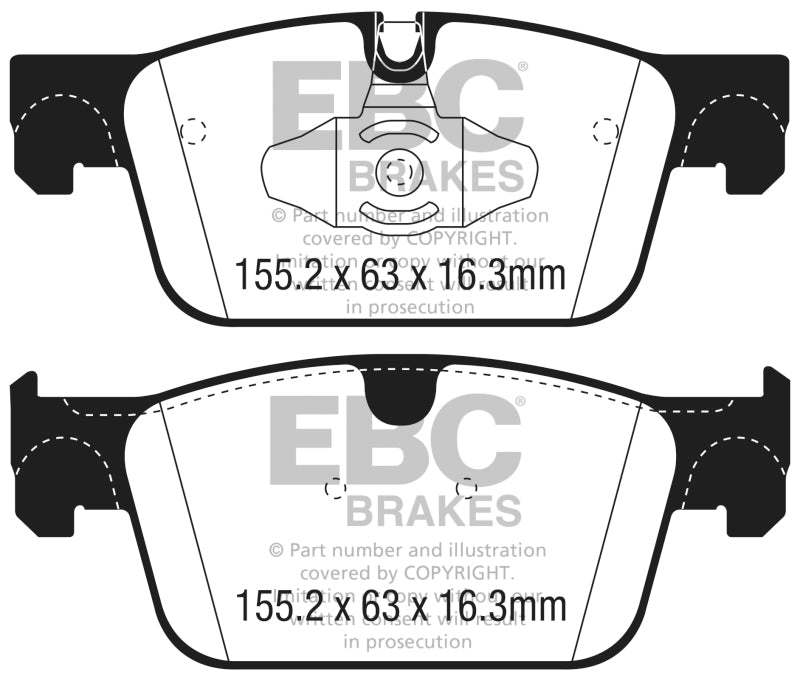 EBC 2017+ Volvo S90 2.0L Turbo Yellowstuff Front Brake Pads