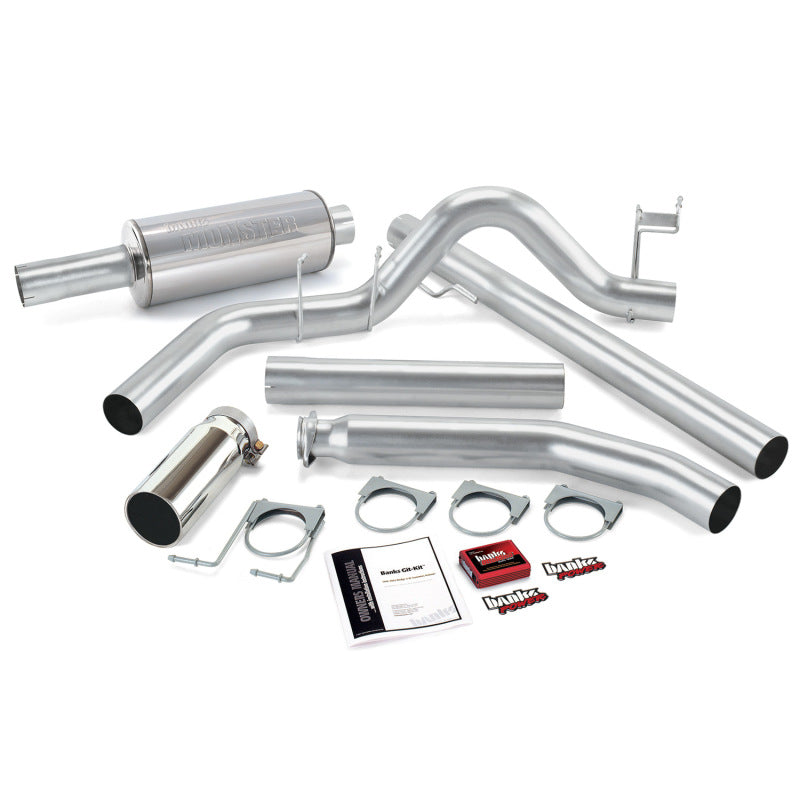 Banks Power 01 Dodge 5.9L Ext Cab Git-Kit - SS Single Exhaust w/ Chrome Tip