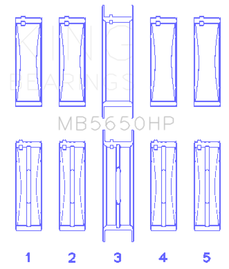 King Ford 370/429/460 16V OHV (Standard Size) Crankshaft Main Bearing Set