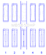 King Engine Bearings Ford 370/429/460 16V OHV (Standard Size) Crankshaft Main Bearing Set