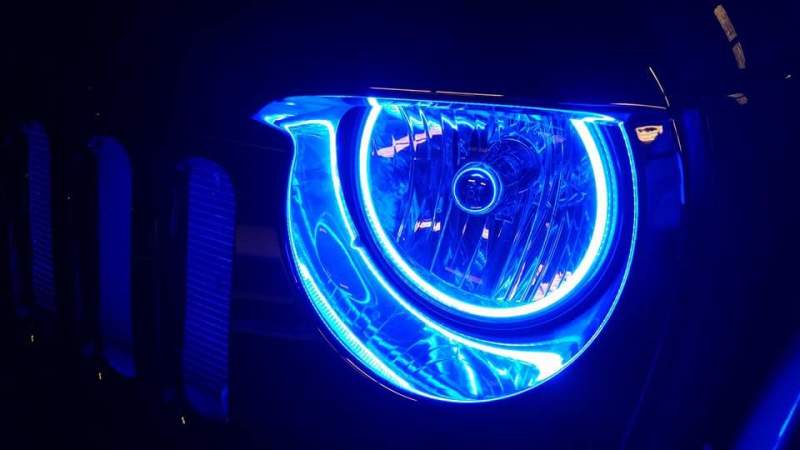 Oracle Jeep Wrangler JK 07-17 LED Waterproof Halo Kit - ColorSHIFT w/o Controller SEE WARRANTY