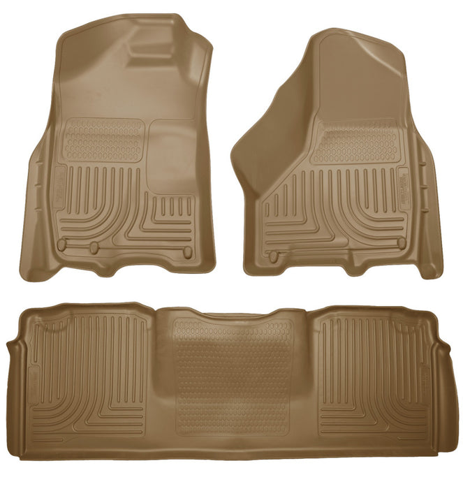 Husky Liners 10-12 Dodge Ram 2500/3500 Mega Cab WeatherBeater Combo Tan Floor Liners