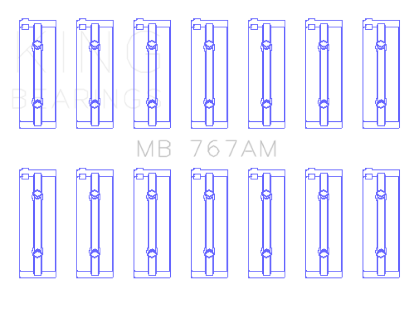 King Toyota 2M/4M/5ME/5MGE/7MGE/7MGTE (Size +0.5) Main Bearing Set