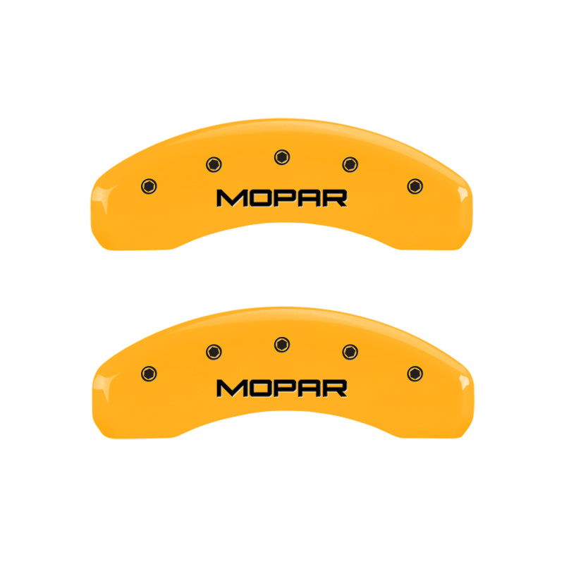 MGP 4 Caliper Covers Engraved Front & Rear Mopar Yellow Finish Black Char 1999 Chrysler Prowler