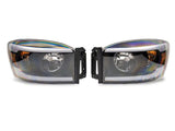 Raxiom 06-09 Dodge RAM 1500/2500/3500 Axial Headlights w/ SEQL LED Bar- Blk Housing (Clear Lens)