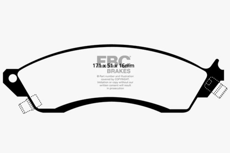 EBC 85-88 Chevrolet Camaro (3rd Gen) 2.8 (Performance Package) Bluestuff Front Brake Pads