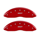 MGP 4 Caliper Covers Engraved Front & Rear MGP Red Finish Silver Characters 2016 Chevrolet SS