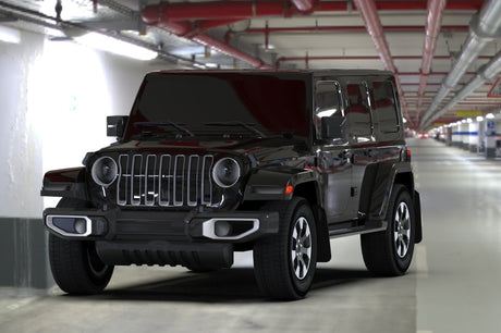 Rally Armor 18-25 Jeep JL Wrangler Black UR Mud Flap w/White Logo