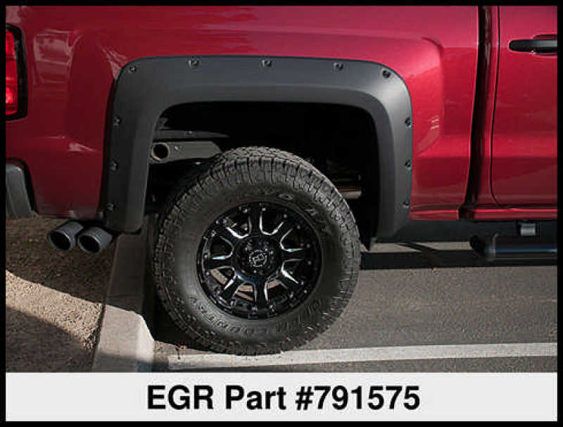 EGR 14+ Chev Silverado 6-8ft Bed Bolt-On Look Fender Flares - Set - Matte