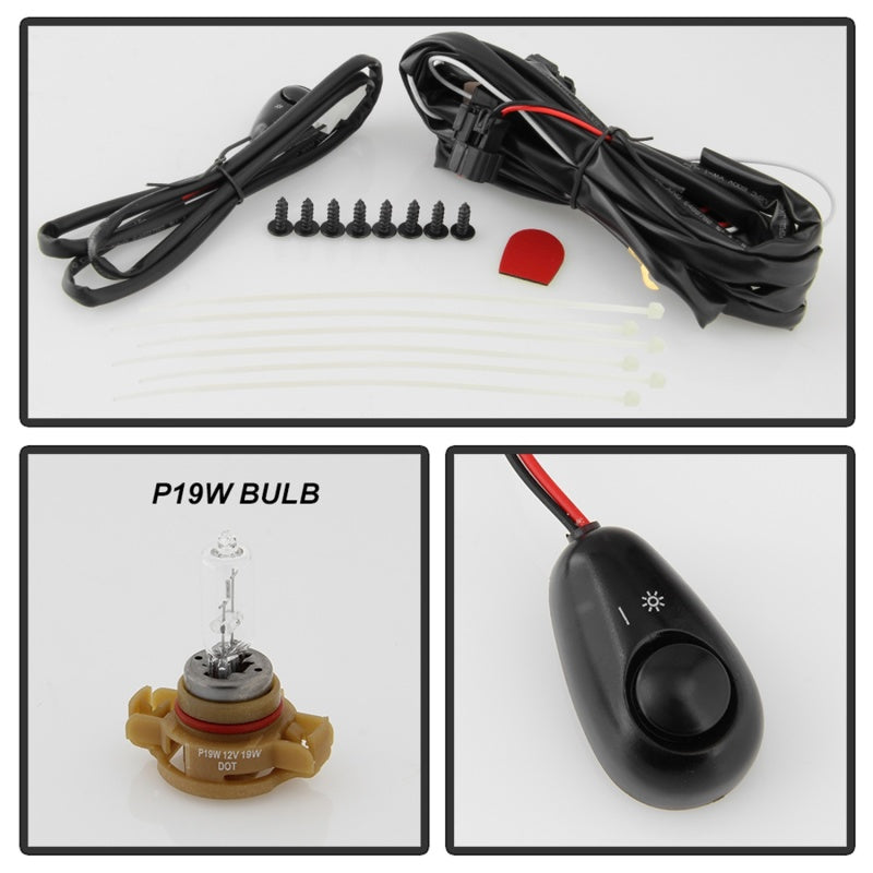 Spyder Ford Escape 2007-2012 OEM Fog Lights w/Universal Switch- P19W(Included) - Clear