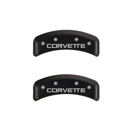 MGP 4 Caliper Covers Gloss Red Engraved with Corvette C4 (Full Kit 4 Pieces)