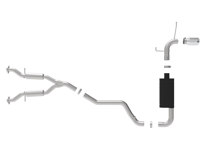 aFe Large Bore HD 3in 304 SS Cat-Back Exhaust w/ Polished Tips 14-19 Jeep Grand Cherokee V6-3.6L