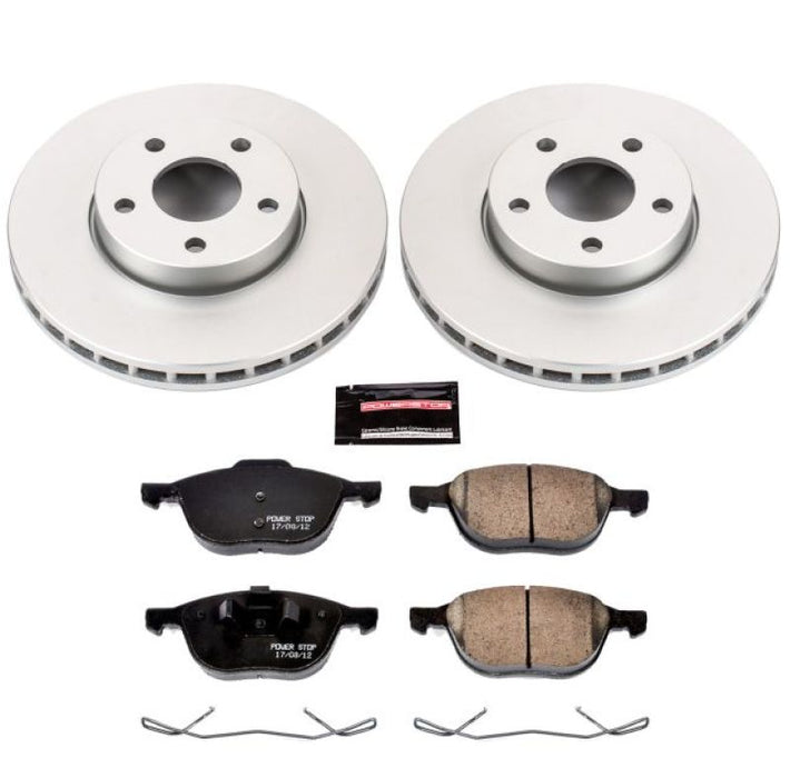 Power Stop 13-18 Ford C-Max Front Z17 Evolution Geomet Coated Brake Kit