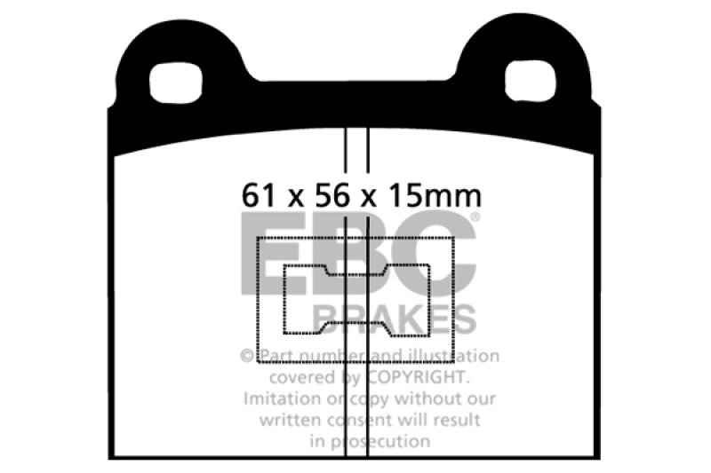 EBC 73-77 Audi Fox 1.5L Ultimax2 Front Brake Pads